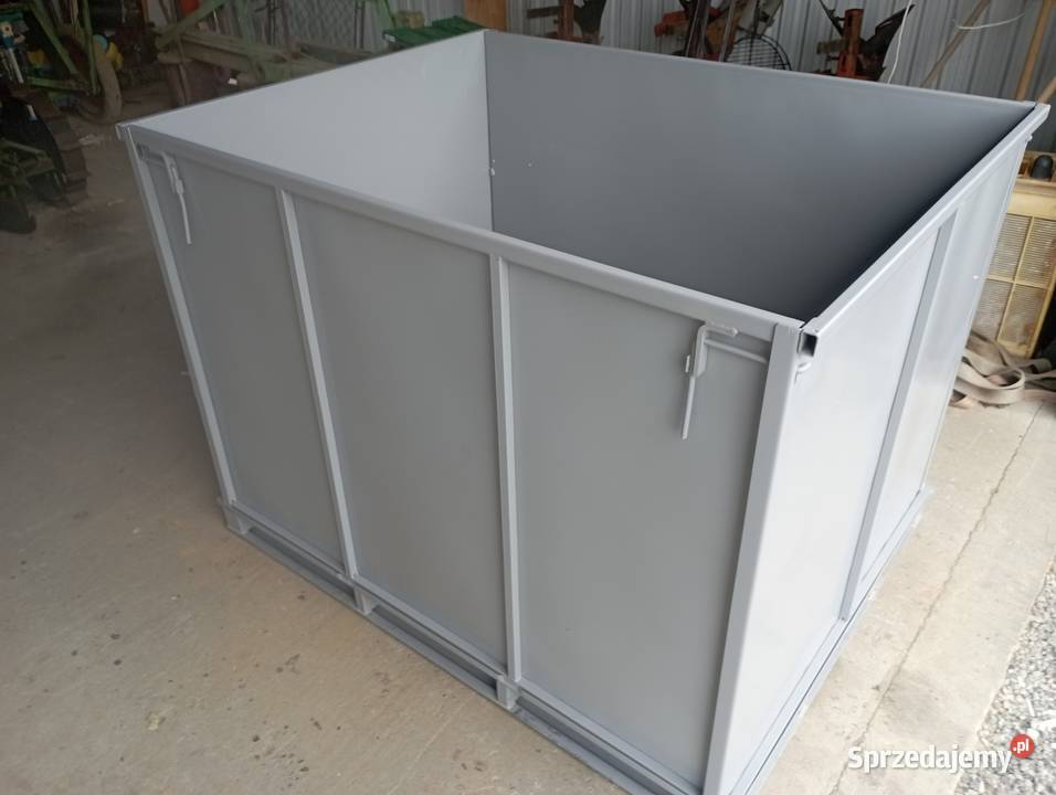 Skrzyniopalety metalowe na zboże zrebke węgiel podkarpackie Niedźwiada