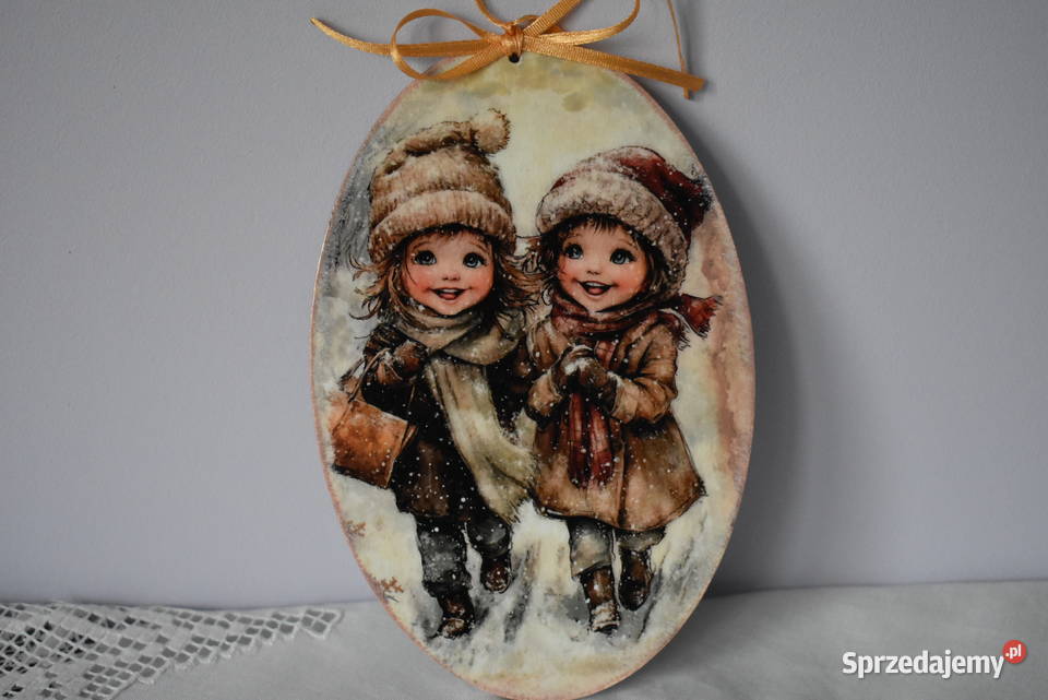 Zawieszka decoupage rękodzieło ozdoba prezent Boże Narodzenie Warszawa sprzedam