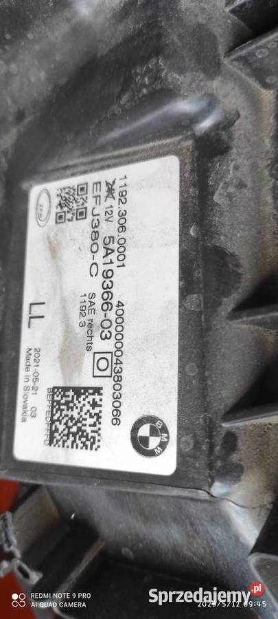 Sprzedam lampę przednią prawą LED BMW SERIA 4 M4 Lampy przednie Częstochowa