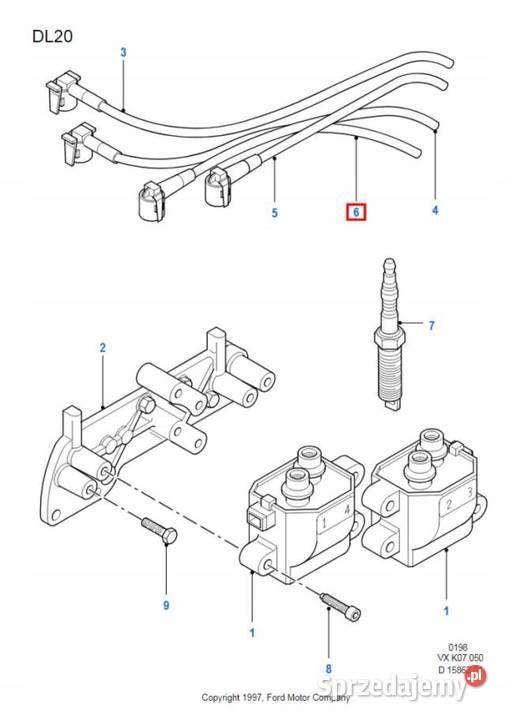 PRZEWÓD ZAPŁONOWY FORD GALAXY 9400 7053867 sprzedam
