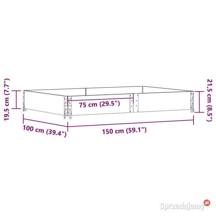 Nadstawka paletowa 150x100 lite drewno sosnowe Warszawa