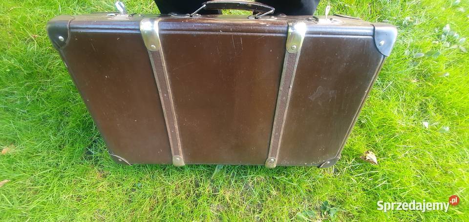 Stara walizka PRL brązowy Sławków