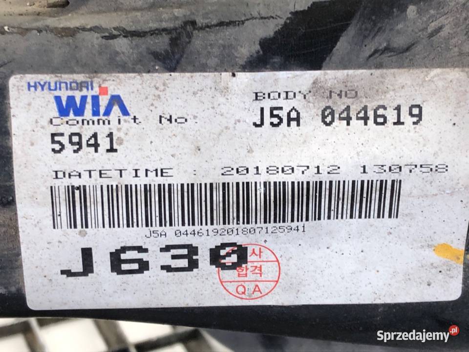 BELKA TYŁ KIA STINGER Hatchback TYLNA osobowe