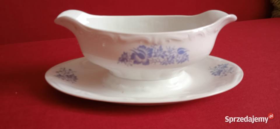 Sosjerka duża sygnowana Porcelana i szkło Świdnica