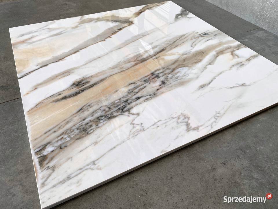 BIAŁY MARMUR gres 60x60 CALACATTA wysoki POŁYSK Piotrków Trybunalski