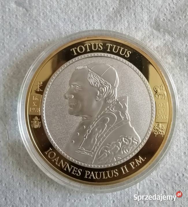 Medal gigant z papieżem Janem Pawłem II Gdynia