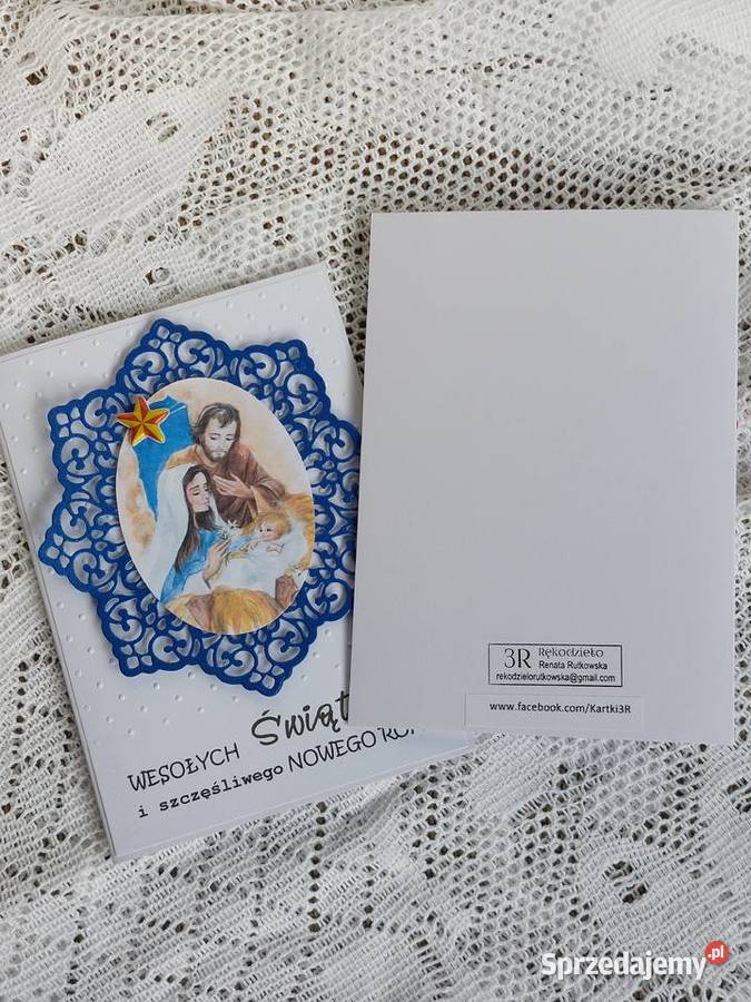 Ręcznie robione kartki na Boże Narodze Religijne Zbójno