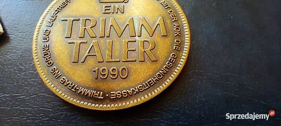 Stare monety 1 Trimm Taler 1990 Niemcy Kolekcje Lesko