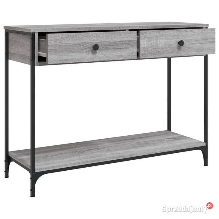 Stolik konsolowy szary dąb sonoma 100x345x75