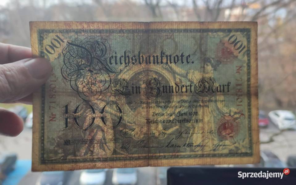 Banknot Niemcy 100 Marek 1907 Poszukiwany Rzadki Pruszków