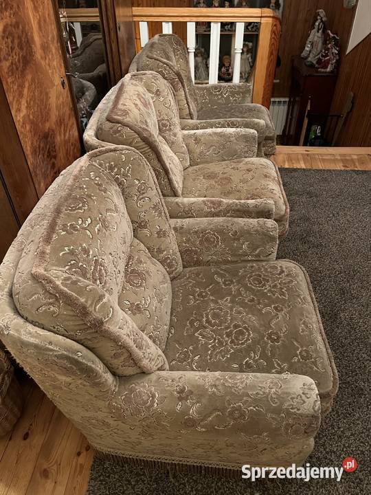 4 fotele na kółkach komplet Sopot