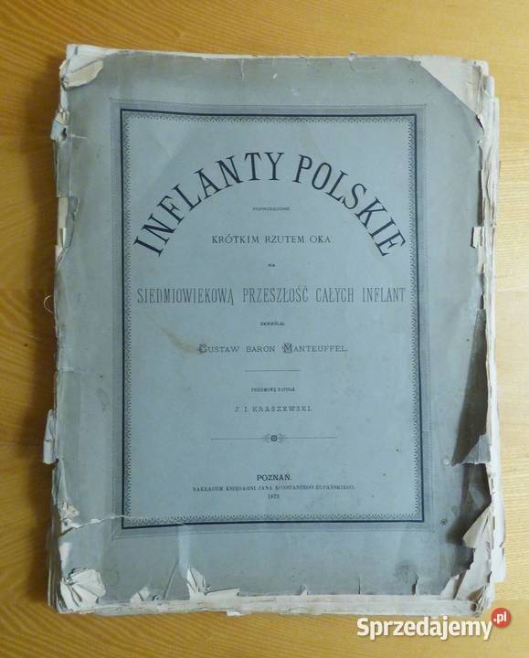 KR Inflanty Polskie Manteuffel wyd 1879 r rzadka mazowieckie Warszawa