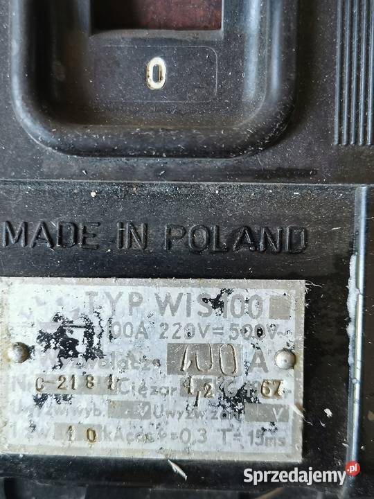 Wyłączniki mocy WIS 400M AGREGATOWY 100A Skierniewice sprzedam