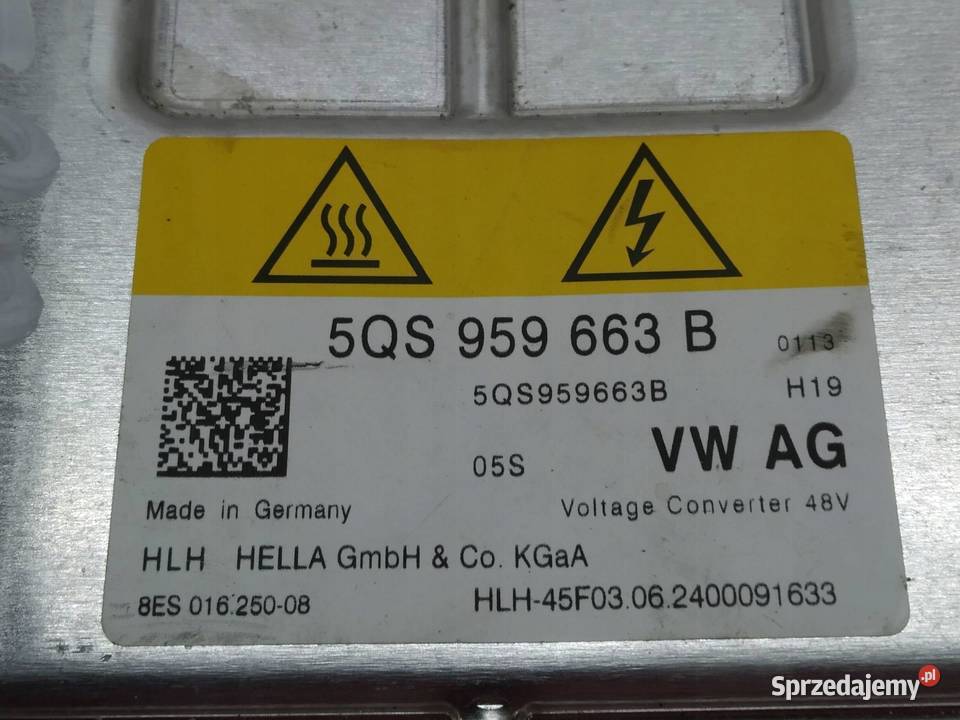 MODUŁ PRZETWORNICA NAPIĘCIA 5QS959663B Skoda Układ elektryczny, zapłon świętokrzyskie