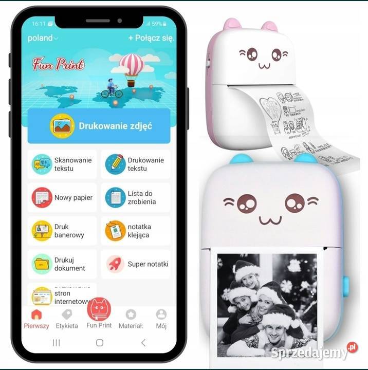 Drukarka Termiczna Bluetooth DRUKUŚ Mini do Mikołów