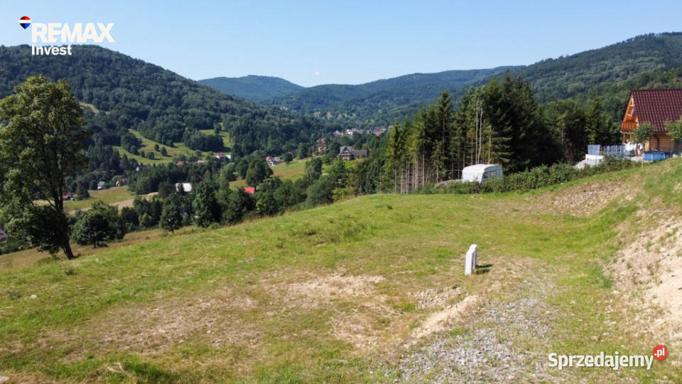 Działka budowlana 732 m z widokiem na góry Zawoja