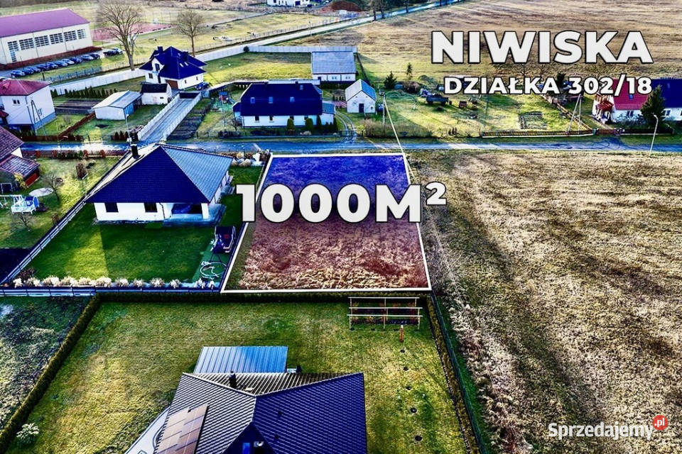 Działka budowlana pow 1000 m