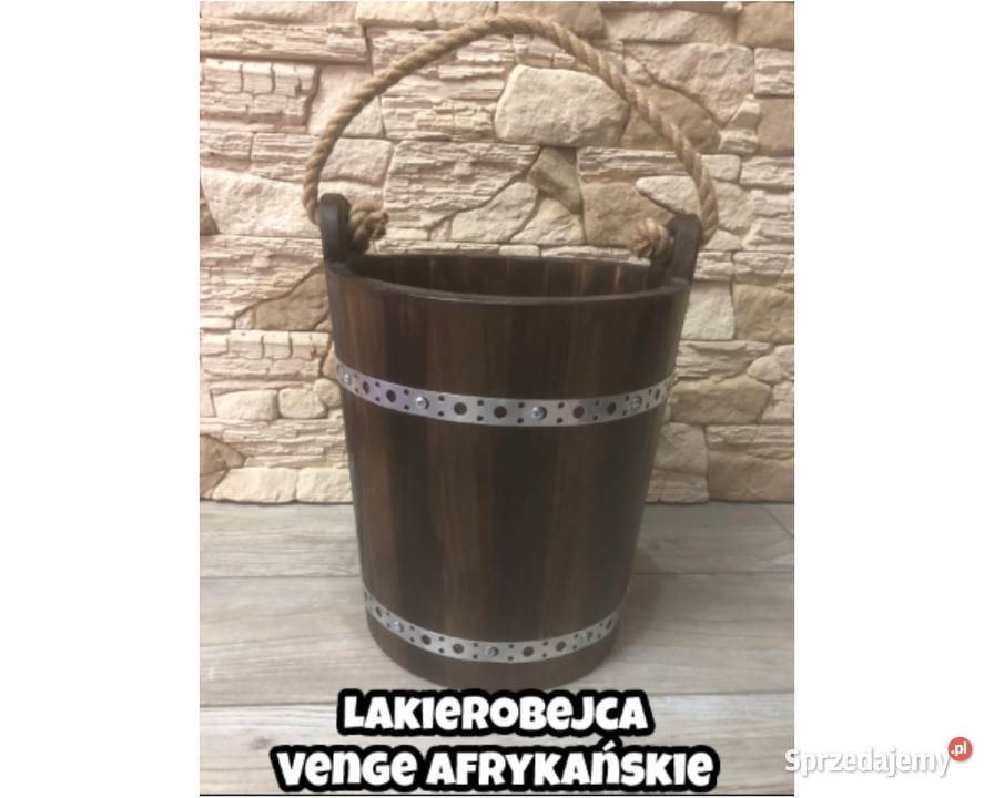 Wiaderko drewniane ozdobne postarzane KOLORY