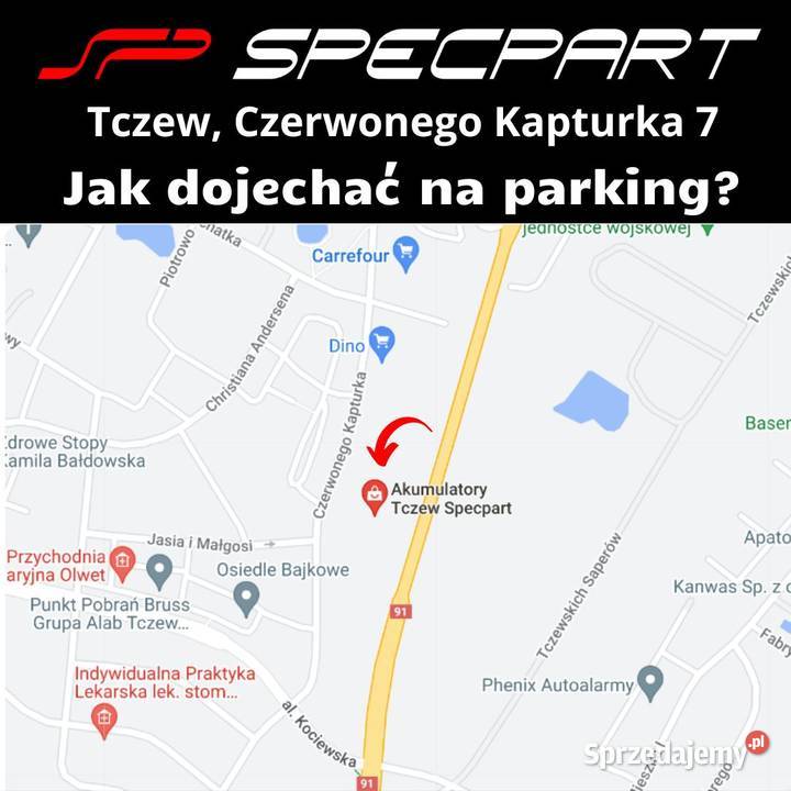 Akumulator 44Ah 380A SPECBAT Kostka Tczew