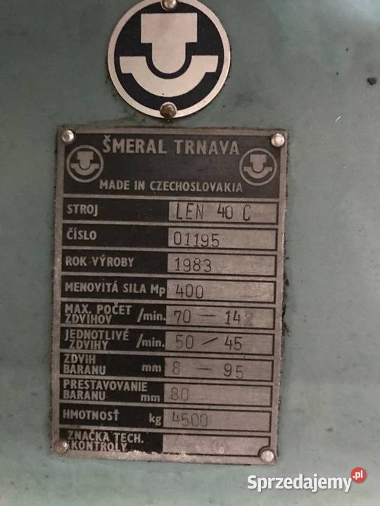 Prasa mimośrodowa LEN 40C Pleszew