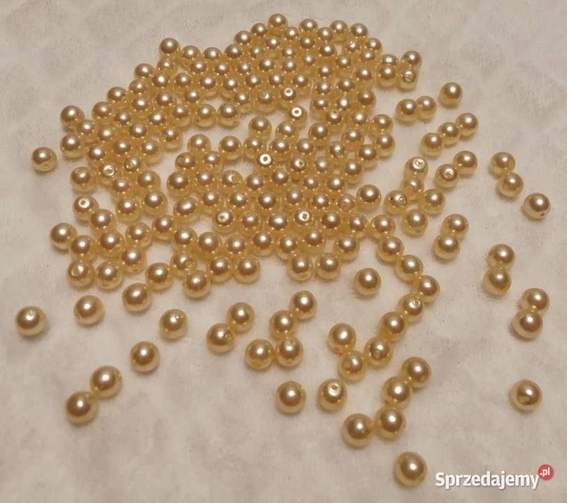 Koraliki 7mm kremowy ecru beżowy 198 5 Kreatywne Czeladź