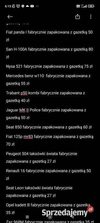 Kolekcja Kultowe Auta PRLu Pozostałe Lublin sprzedam