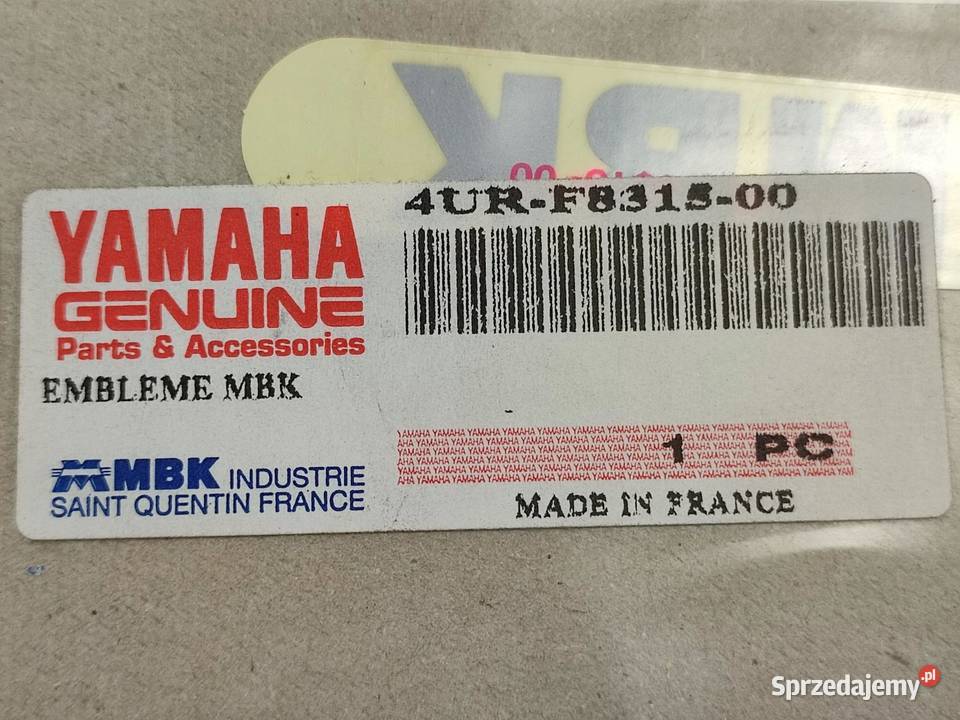 NAKLEJKA MBK NA CZACHĘ YAMAHA CW 50RS BOOSTER lubelskie
