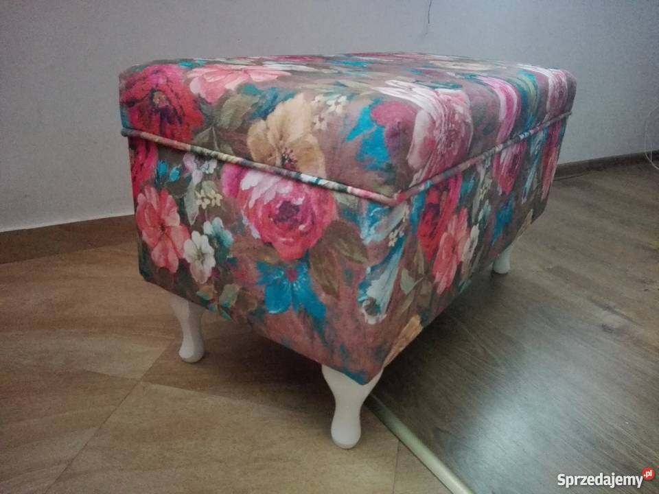 Pufa Ławka pawie kwiaty