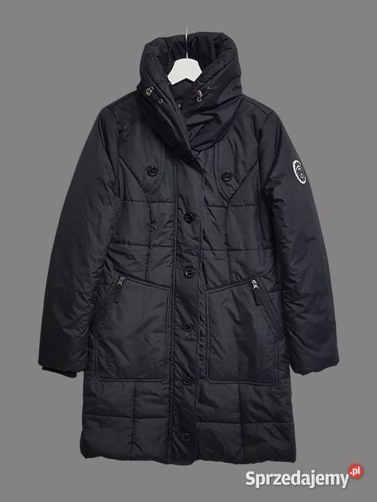 Damska kurtka zimowa puchowa pikowana czarna Zimowa