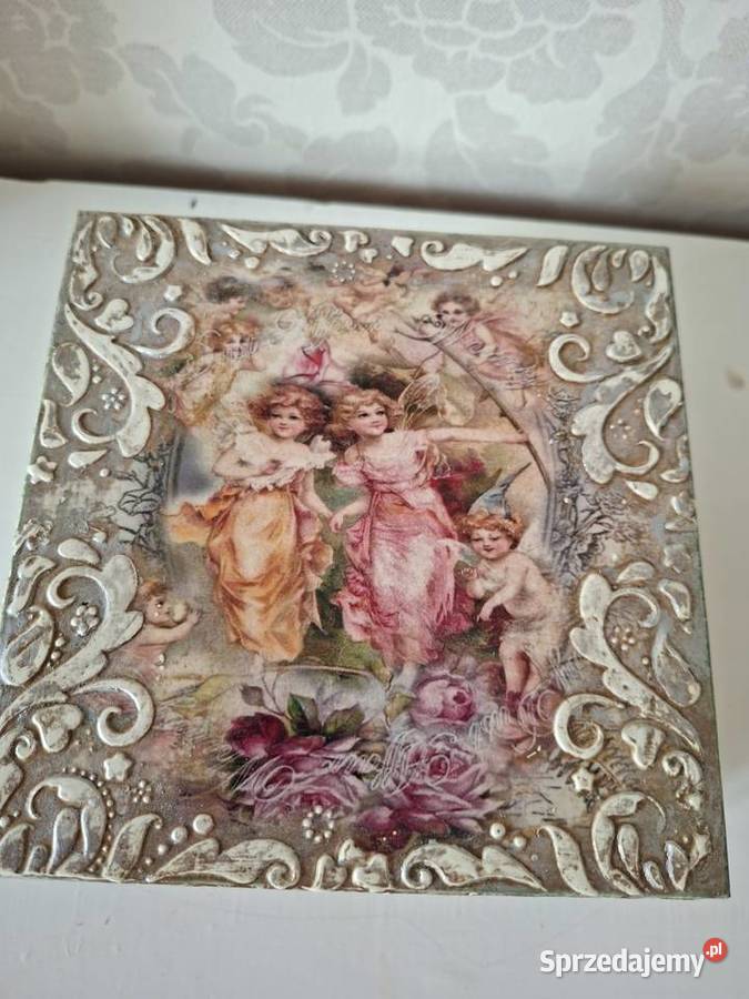 Szkatułka świąteczna z aniołkami Kraków