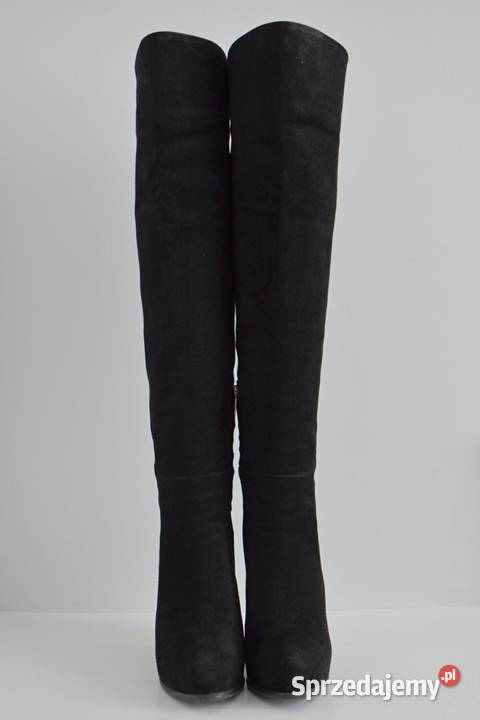 Zamszowe kozaki kolano TIFFI na szpilce i 25.5cm podlaskie Białystok