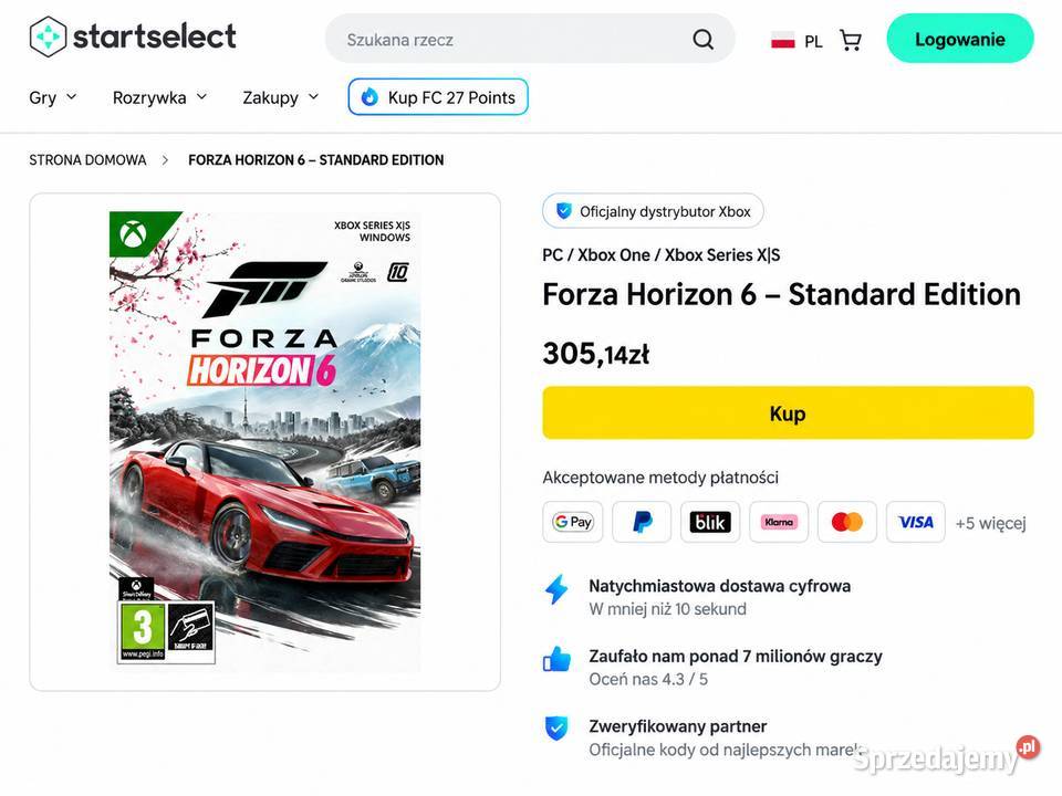 Forza Horizon 6 Standard Xbox Series XS Xbox One 3+ Bydgoszcz