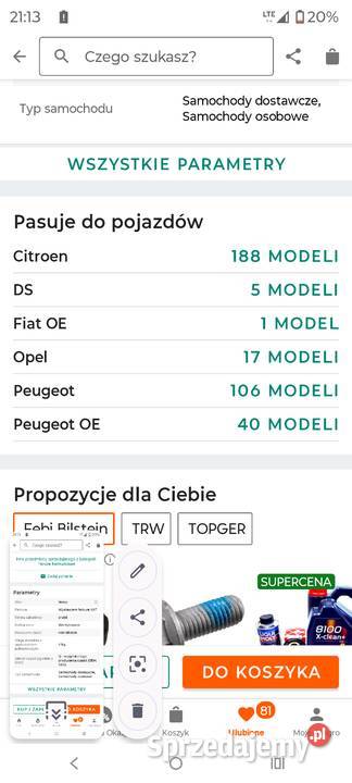 Tarcze hamulcowe klocki Peugeot Citroen Rok produkcji 2006 Lidzbark-Nadleśnictwo