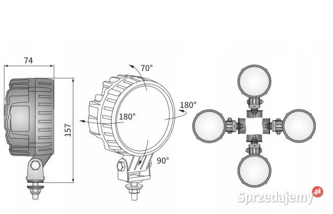 Lampa robocza LED WESEM 29W 2500lm 117x74 50 Trzciana sprzedam