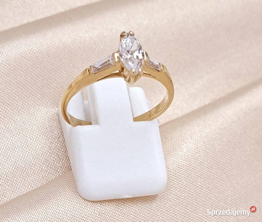 Pierścionek r15 Złoty pr585 Glamour Subtelny Pierścionki Zegarki i Biżuteria Poznań