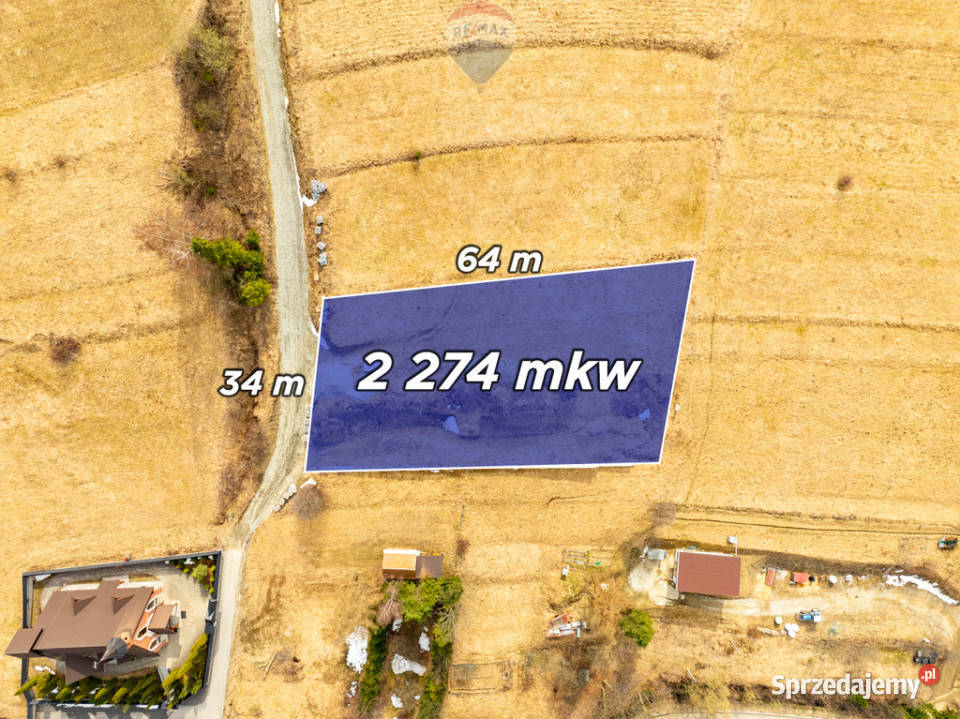 Działka widokowa w Rzepiskach 2274m2 Rzepiska