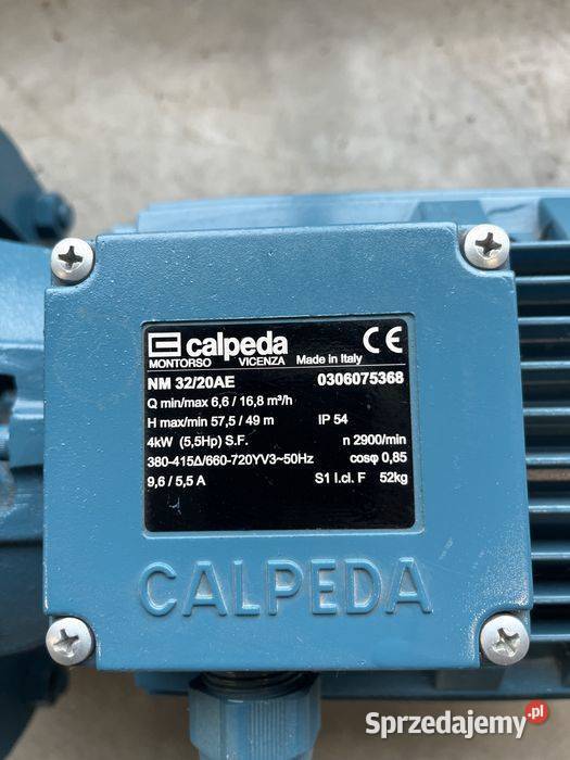 Pompa wody Calpeda NM 3220AE 168 m3h 4kW Nowa Tuliszków