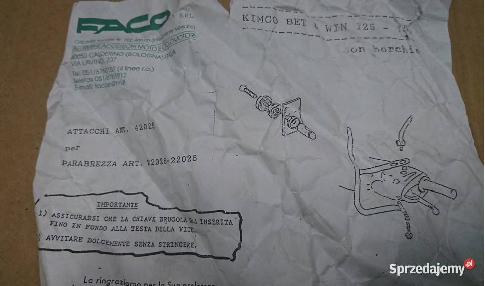 SZYBA OWIEWKA KYMCO BETWIN Bielsk Podlaski