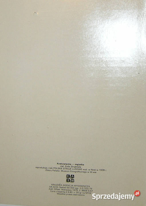karta pocztowa vintage Krakowianka mężatka Z sprzedam