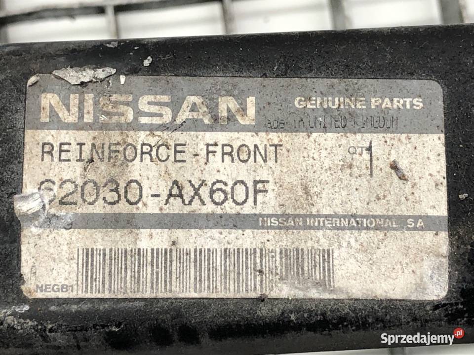 BELKA ZDERZAKA PRZÓD NISSAN MICRA K12 0210 osobowe