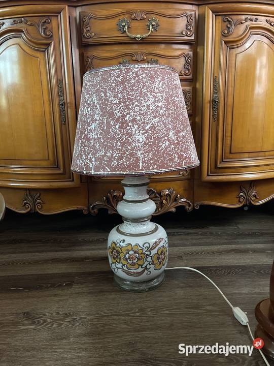 Majolika piękna lampa z ceramiki recznie Bystrzyca Kłodzka