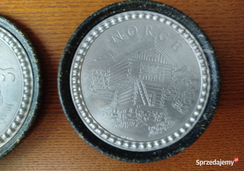 Podkładki cynowe z Norwegii vintage Pozostałe Opole