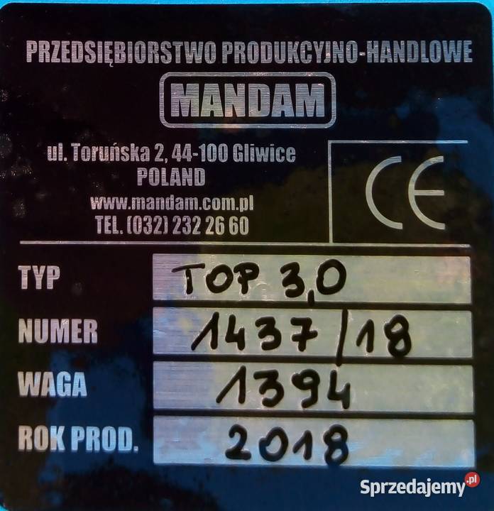 Agregat Mandam Top 3m nieuszkodzony Agregaty sprzedam