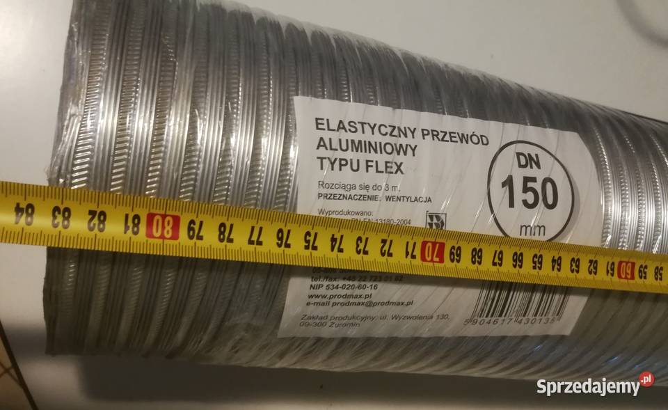Elastyczny przewód aluminiowy 150mm AluFlex Kazimierza Wielka