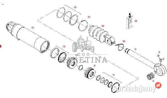 Fendt 930 933 936 939 942 GEN 7 Siłownik Pozostałe Jastrzębniki