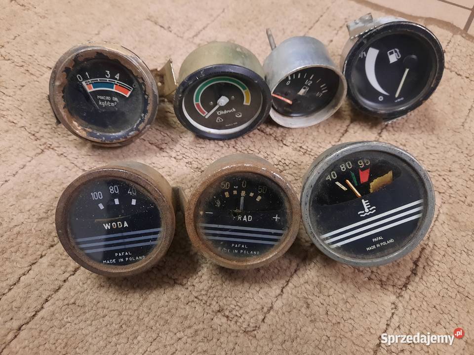 Stare zabytkowe zegary wskaźniki PRL Pafal VDO Pozostałe Sieradz sprzedam