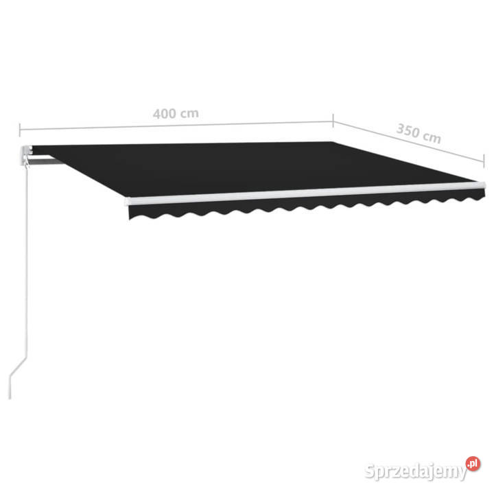 Ręcznie zwijana markiza z LED 400 x 350 Warszawa