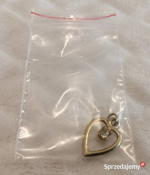 Wisiorek zawieszka serce z kamieniem 13x19 sprzedam