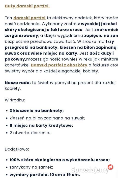 Piekny portfel wittchen nowy idealny na prezent Dla kobiet lubelskie Lublin