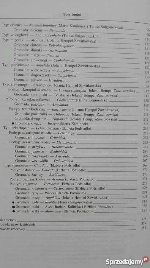 Zoologia uczelni rolniczych JHempelZawitkowska Olsztyn